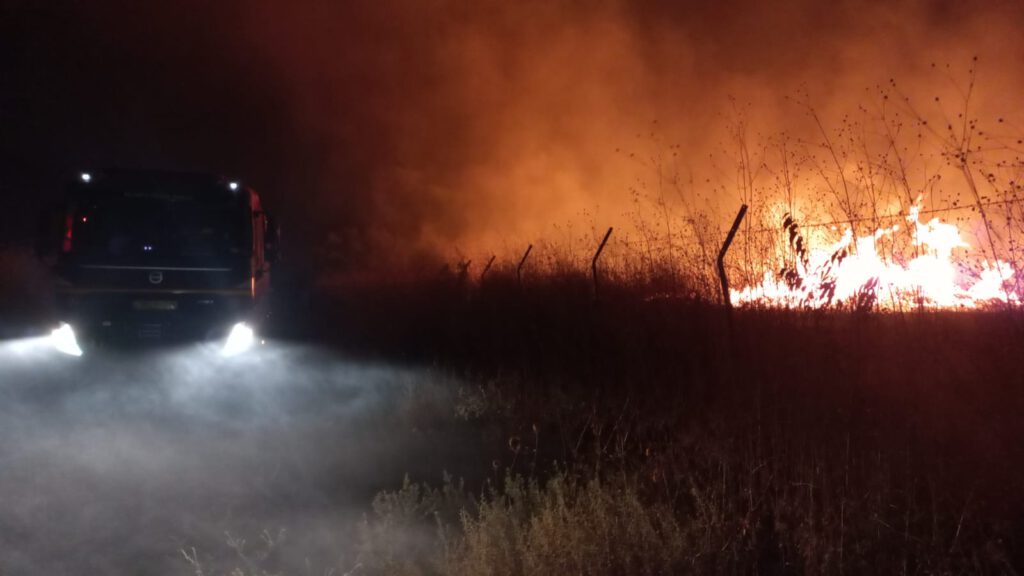 דליקה לאחר נפילת רקטה בגליל העליון