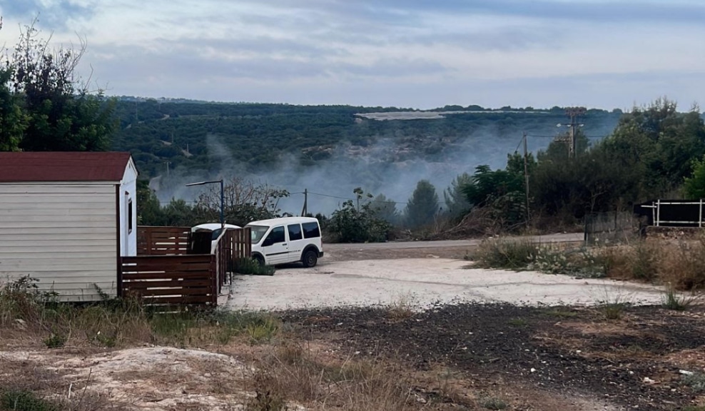 אזור פגיעת הכטב"מ ביערה