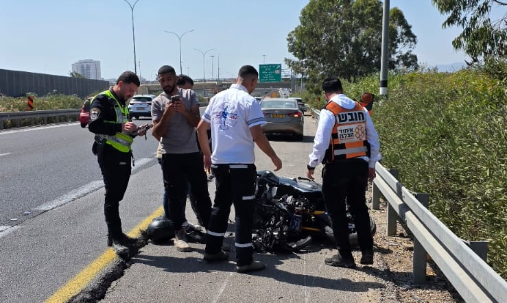 כביש 22: תאונה של רטכב אופנוע
