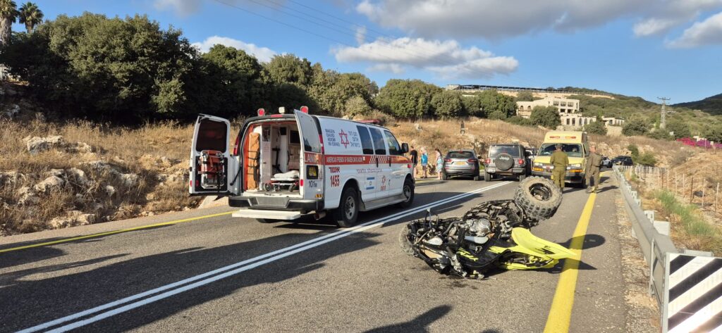 רוכב טרקטורון נפצע קשה בהתהפכות טרקטורון סמוך לנטועה