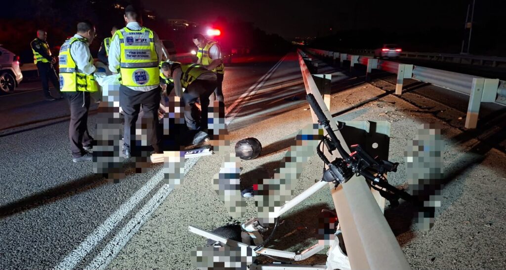 תאונה קטלנית בין רוכב גלגינוע לאוטובוס בכביש 4 סמוך לאור עקיבא